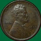 1910 Lincoln Wheat Cent Choice Almost Uncirculated AU+ Coin #34101