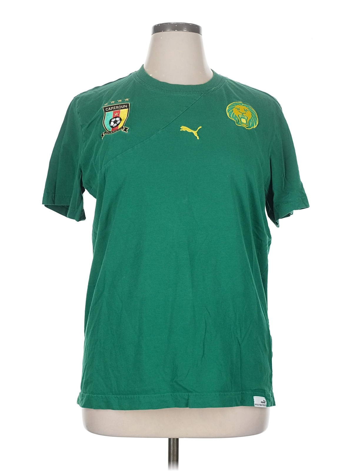 Puma Women Green Short Sleeve T-Shirt XL