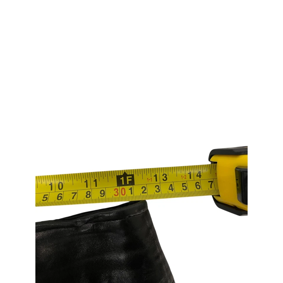 Falda recta y lápiz de cuero Laurel para mujer talla 34 EE. UU. 2 XS negra vintage años 80 Foto 4 de 4