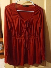 New Zanzea Burgundy Long Sleeve Shirt