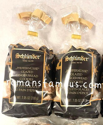 2 Bags NEW Schlünder Traditional Pfeffernusse With Icing 200g/7.05oz for $10