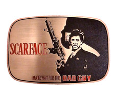 Oker Crazy Belt Buckle SCARFACE Make Way For The Bad Guy Metal Al Pacino New