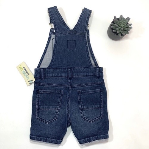 Genuine Kids Toddler Size 4T Dark Blue Denim Short Overalls - NWT - Picture 4 of 5