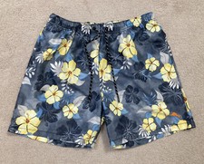 TOMMY BAHAMA Relax Swim Trunks Men's Size Large Floral Tropical Flowers Lined