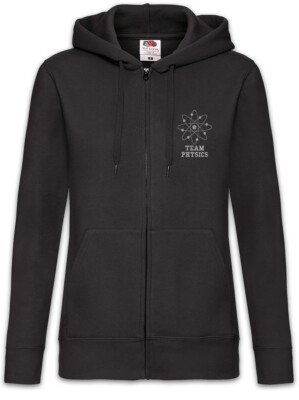 Team Physics Damen Zipper Hoodie Fun Teacher Professor Nerd Geek Physicists