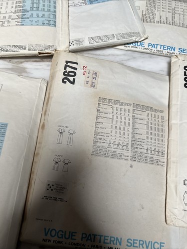 9 x Vintage Vogue Sewing Patterns Lot Cut Very Easy Designs Incl Size 12 - Picture 8 of 14