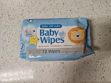Baby Love 11932-12 Spunlace Baby Wipes 72 count