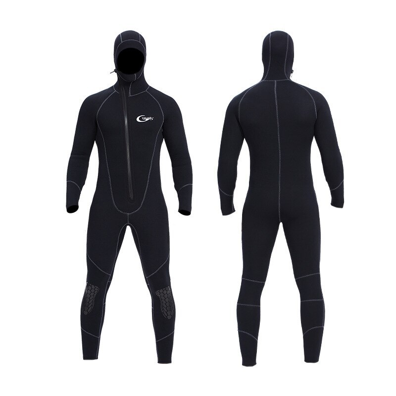 Traje de neopreno con capucha frontal 5 mm traje de buceo de neopreno surf traje de baño submarino