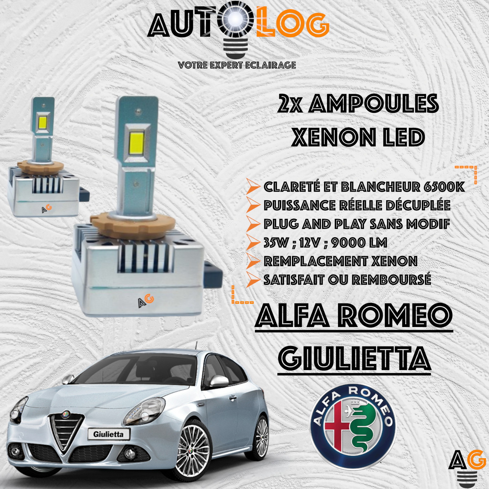 Ampoules LED Alfa Romeo Giulietta anti erreur Canbus éclairage blanc 12V