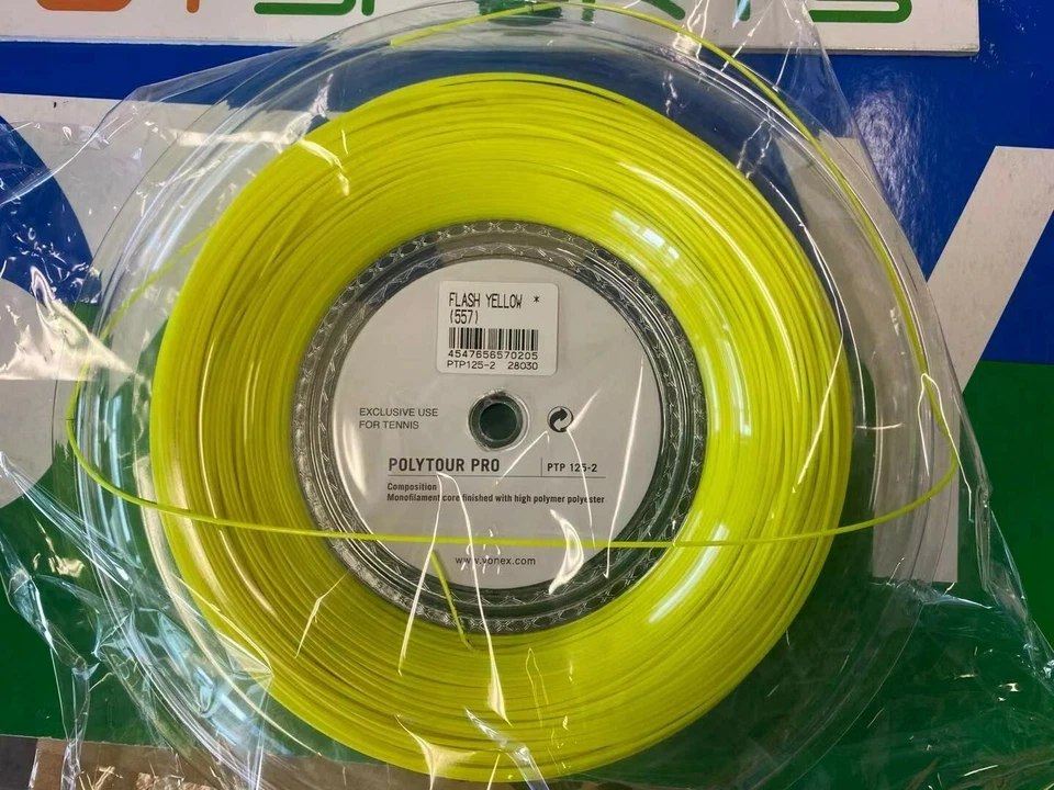 New Yonex Tennis String POLY TOUR Pro 125 200M Reel Yellow PTGP125 Made in Japan - image 2 of 2