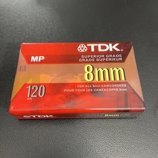 New Sealed Blank TDK MP 120 8mm Camcorder 120/140 Minute Video Cassette Tape