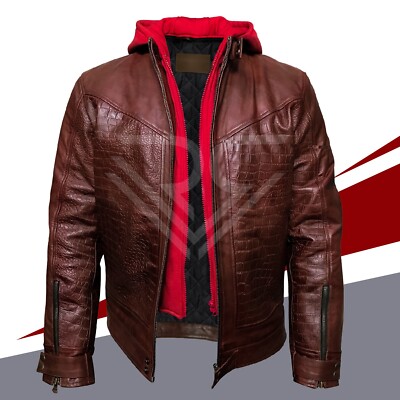 Jason Todd Hooded Leather Jacket | Titan Inspired Men's Cosplay Costume