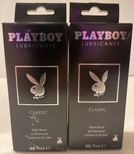 Lot Of 2- Playboy Classic Safe Water-Based Lubricant PH Balanced Box- See Photos