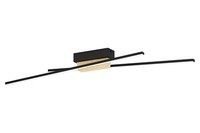 Eglo Panagria Led-Deckenleuchte Deckenlampe Schwarz Metall Holz 2-Flammig