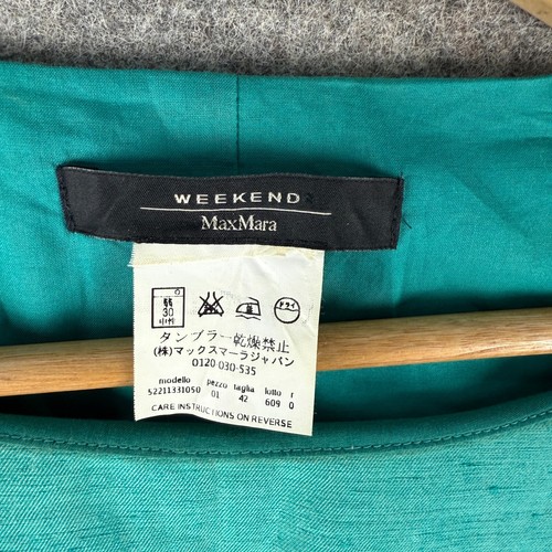 MaxMara Weekend Dress Womens Size UK 10 Green Sleeveless Fit & Flare Linen Blend - Picture 5 of 10