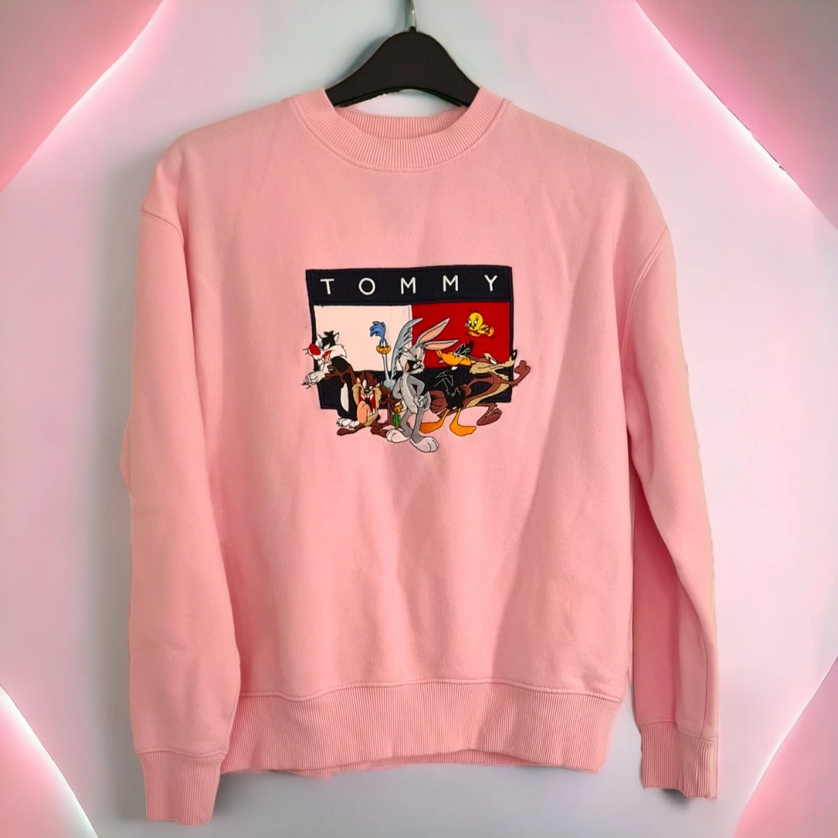 Tommy Jeans Hilfiger X Looney Tunes capsule pink Crewneck Limited Edition XS