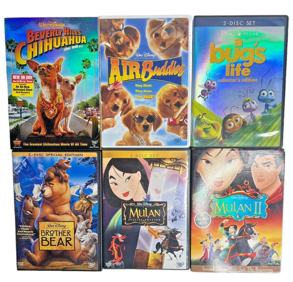 Walt Disney 6 DVD Bundle of Various Characters Animated Children's