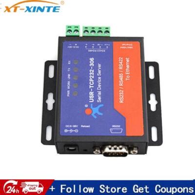 USR-TCP232-306 Ethernet Converter RS422/RS232/RS485 Serial Server Support DNS