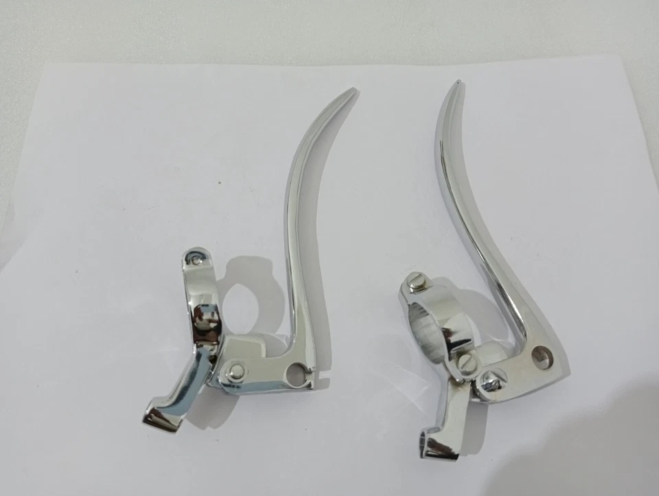 Brake & Clutch Lever Set Chrome Plated 1" Fits Triumph Vintage BSA Ariel|Fit For Foto 3 de 4