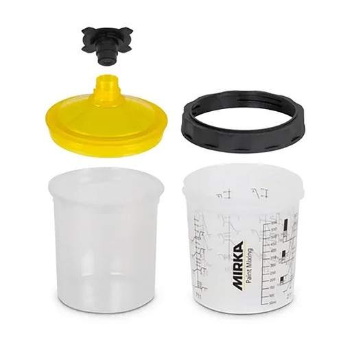 Mirka Paint Cup System 850ml with 190µm Filter Lid (9190172850) *Pack of 50* - Picture 2 of 2