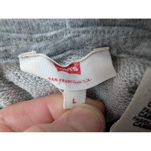 Levi's Men's Hooded Pullover Sweatshirt Top Logo Pockets Cotton Gray Size L - Bild 2 von 12