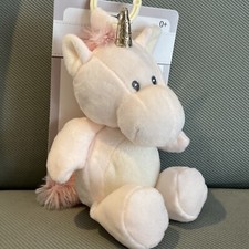 KellyBaby PINK UNICORN 10  Plush Rattle  Crinkle Clip On Pram Stuffed Toy New