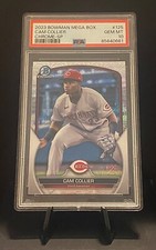 2023 Bowman Chrome Cam Collier Mega Box Mojo Refractor Image Variation SP PSA 10