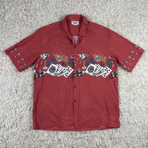 Vintage Pacific Legends Men’s Poker Martini Short Sleeve Hawaiian Shirt X Large - Picture 12 of 12