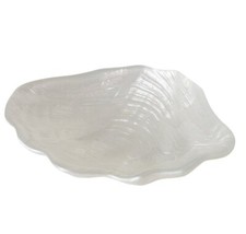 Dekoschale Muschel Seifenschale 15x10x4cm weiß Deko XL Schale Muschelschale b257