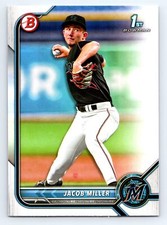 2022 Bowman Draft #BD-195 Jacob Miller Miami Marlins