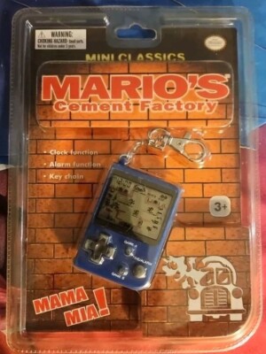 Mario's Cement Factory Game Watch Nintendo Mini Classics Keychain