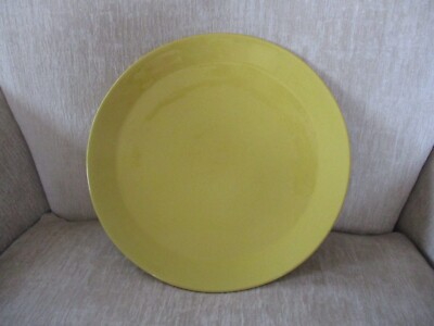 Vintage Frankoma Pottery 6F Plainsman Dinner Plate Yellow