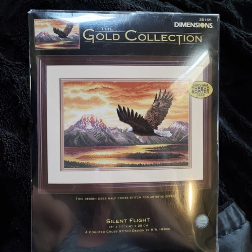 Dimensions Gold Collection Silent Flight Counted Cross Kit 35165 16" x 11" NEW - Picture 2 of 11