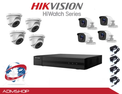 KIT TELECAMERE VIDEOSORVEGLIANZA HIKVISION 4/8/16CANALI 5MPX