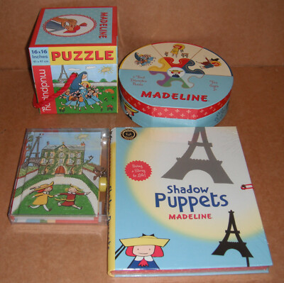 Lot of Madeline Stationary Items, Diary, Puzzles, Shadow Puppets by Mudpuppy 