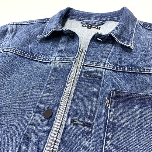 Chaqueta de camionero de mezclilla Levis Line 8 para hombre en azul lavado mu... - Imagen 6 de 11