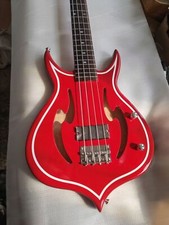 Gene Simmons Punisher Red AXE Electric Bass Guitar with 4 Strings