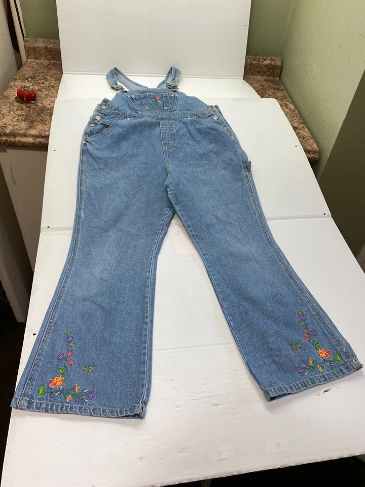 Vintage Años 90 JET - CONJUNTO Mono Carpintero Jean Denim Mujer TALLA 14/16 Foto 3 de 4