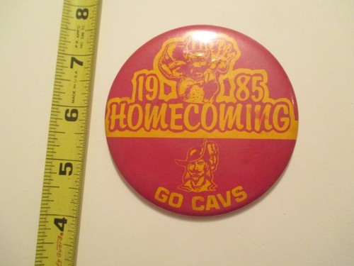 1985 Homecoming Go Cavs Pinback Button - Picture 2 of 3