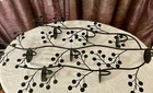 Metal Wall Art 8 Votive Candle Sconces Sparkly Crystals 34” Long — photo 4