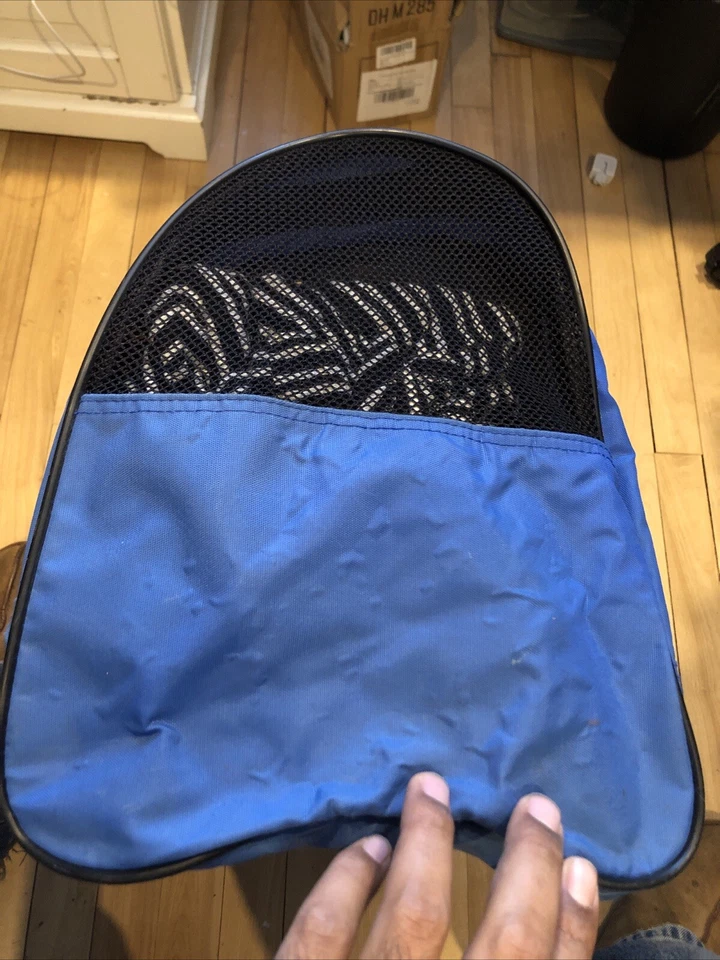 Bolso de Lona ADIDAS Vintage Años 90 Y2K Azul Bebé Gimnasio Viaje Retro Hechizo Mega Blanco Foto 4 de 4