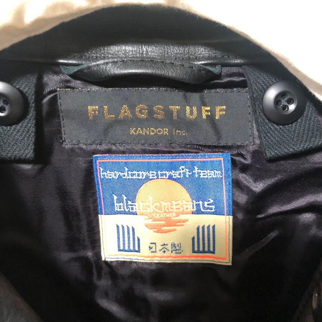 FLAGSTUFF × blackmeans Leather Jacket Mod Coat #P… - image 3
