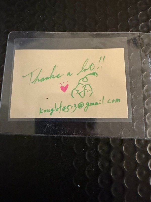 Sumiyoshi Kizuki Pokemon Artist Signed Sketch Business Card