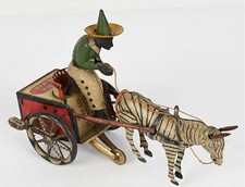 ca1910 TIN LITHOGRAPH WIND UP TOY - DARE DEVIL BALKY ZEBRA By ERNST PAUL LEHMANN