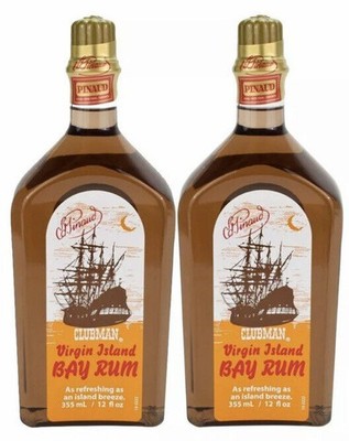 Pinaud - Clubman Virgin Island Bay Rum - 12 oz (2Pack) with Nick Relief Styptic