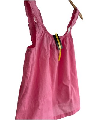 ESMARA  Tank Top Women s Size 6 Hot Pink Sleeveless linen/cotton blend