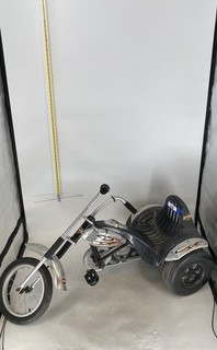 Harley Davidson Unisex Kids Silver Black American Chopper Style Tricycle