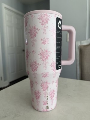Hydrojug Floral Collection Pink Bouquet Flower Traveler 40oz Cup