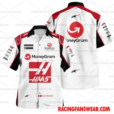 Kevin Magnussen Formula One 2023 Racing Uniform Apparel Clothes Hawaiian  Sh