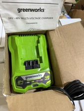 Greenworks 24V and 48V Charger Green | CH2448A010 | Charges Both Voltages NEW